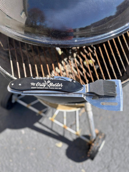 Personalized Folding BBQ Tool, Father's Day, Backyard Party, Anniversary, Valentines, Christmas, Birthday, Spatula, Wine, Bottle Opener