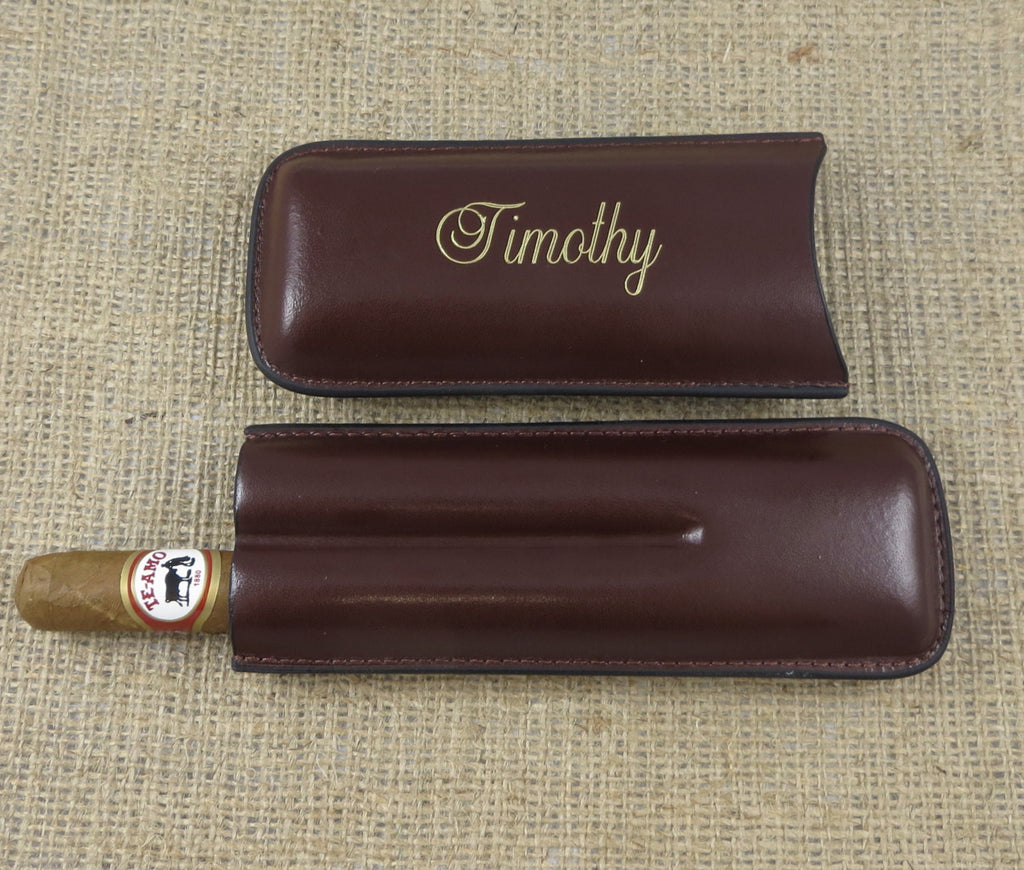 Personalized Cigar Case - Monogrammed Cigar Case with Cutter - Love, Georgie