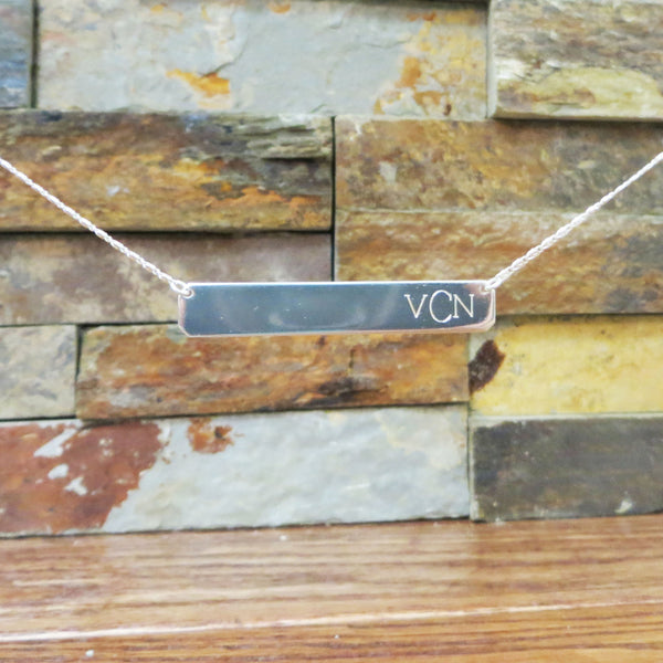 Monogram Bar Necklace