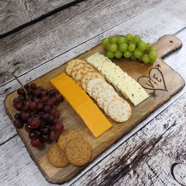 Bark Edge Rectangle Cutting Board Serving Platter