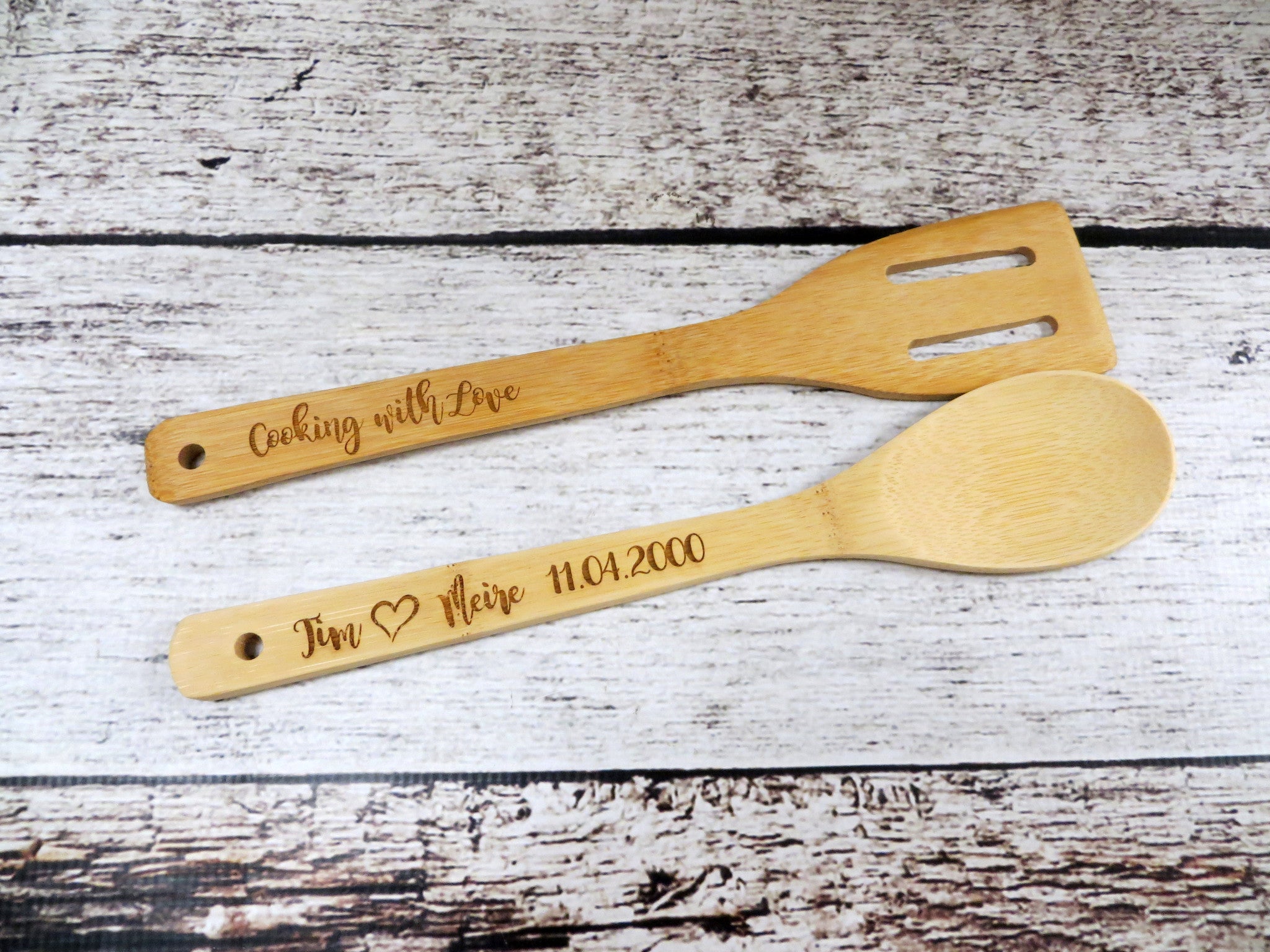 Personalized Wooden Spoon and Spatula Set – donebetter